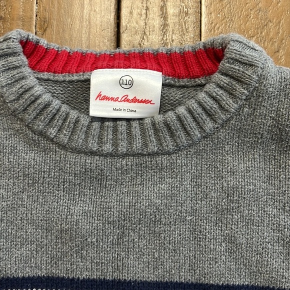 Hanna andersson gray striped sweater - Picture 3 of 5